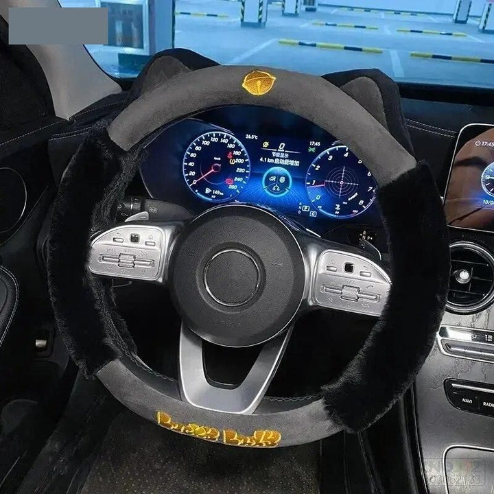 Lisslune | Colorful Plush Winter Steering Wheel Cover