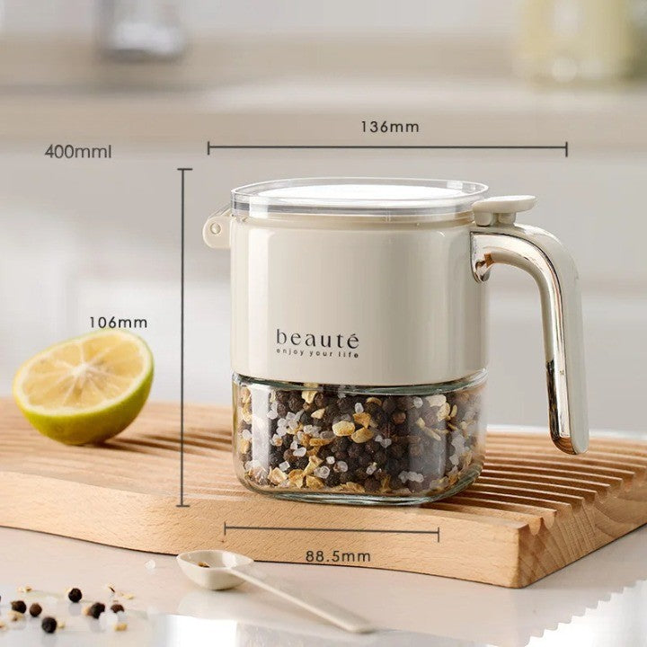 Lisslune | Square Glass Seasoning Dispenser Bottle