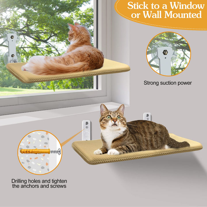 Lisslune | Foldable Cat Hammock Suction Cup Cat Hammock