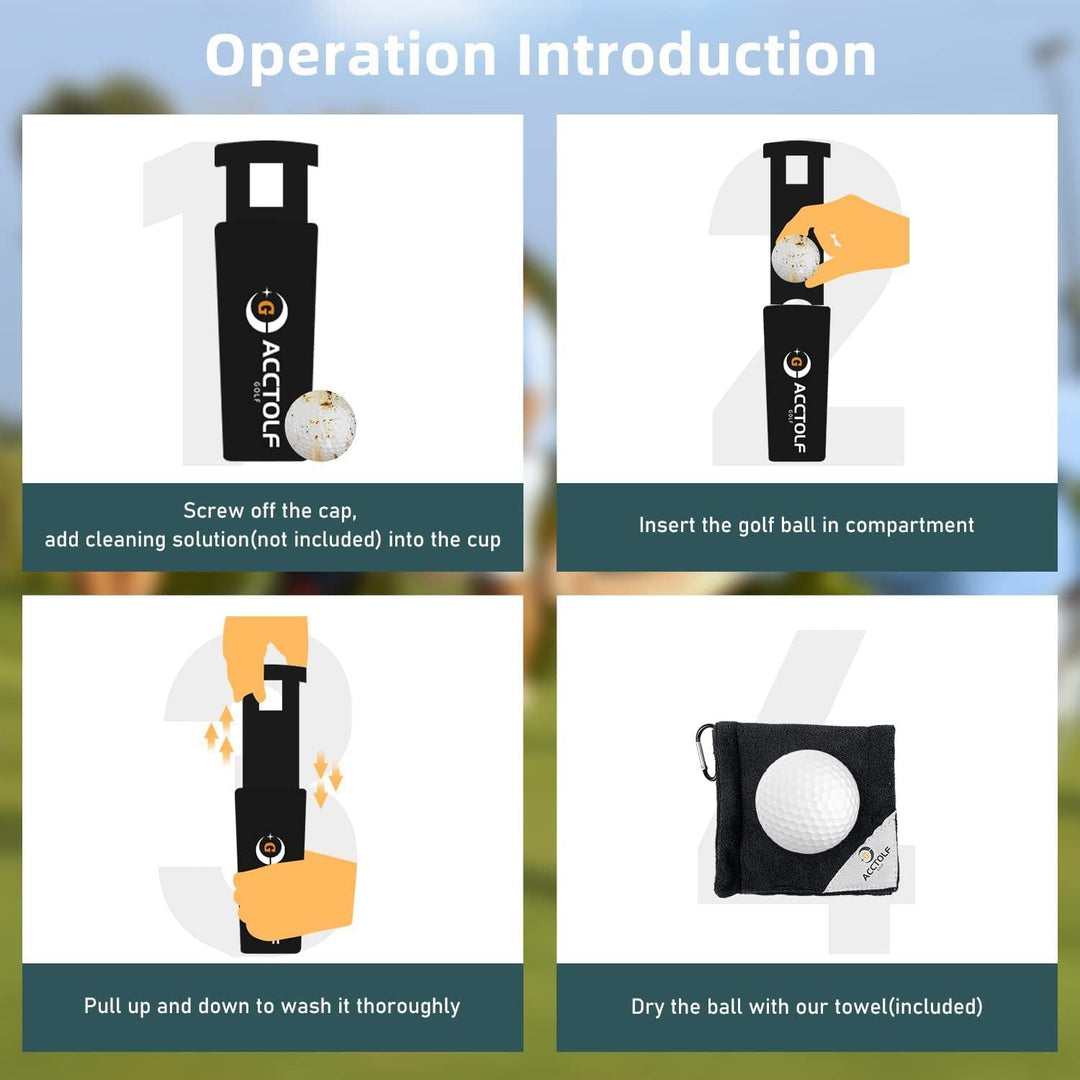 Lisslune | Golf Washing Machine Golf Bag Portable Cleaner Golf Accessories Golf Wash Ball