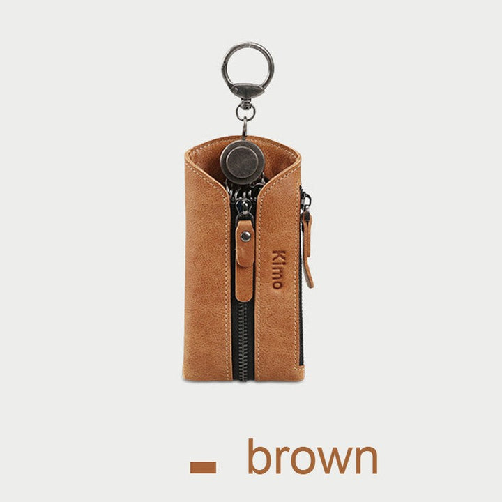 Lisslune | 7-in-1 Portable Leather Key Case with Zipper Coin Purse, for Men & Women
