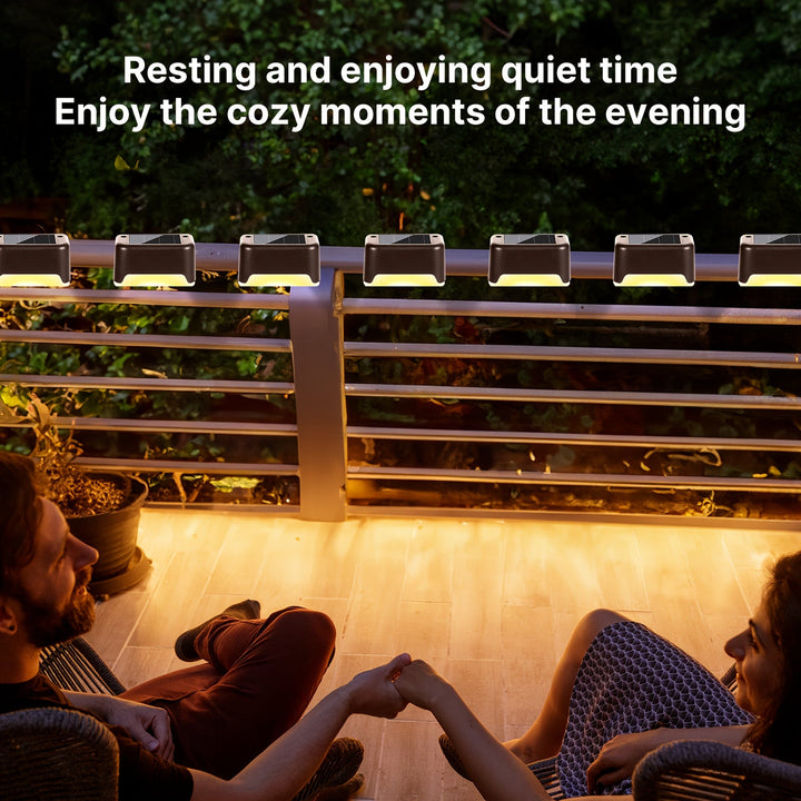 Lisslune | LOVEWE 6pcs/16pcs Solarbetriebene Außen Gartenlichter - Landschaftsbeleuchtung Und, LED Solarlichter Für Haushaltsgartenanordnung, Treppen, Deck, Zaun, Terrasse, Wand, Geländerdekoration -Auto-An/Aus, 12Std Beleuchtung, Langlebig,