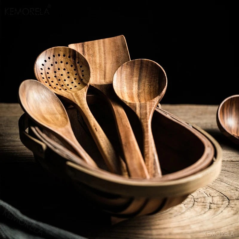 Lisslune | EcoWood – Premium Wood Kitchen Utensils Set