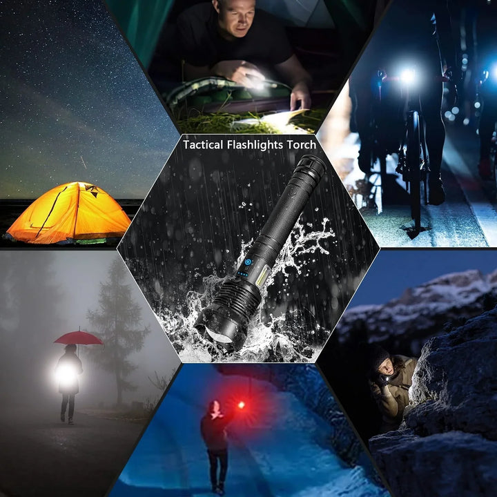 Lisslune | Tactical Flashlight – LED Flashlight with Zoom & Power Bank Function