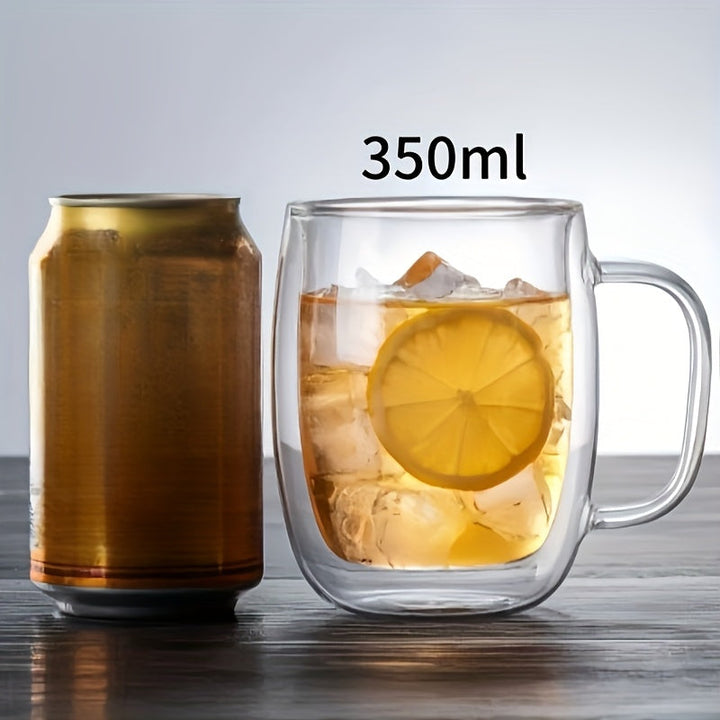 Lisslune | ThermoSip Double-walled Glass Mug – Borosilicate Glass, Heat Resistant & Elegant