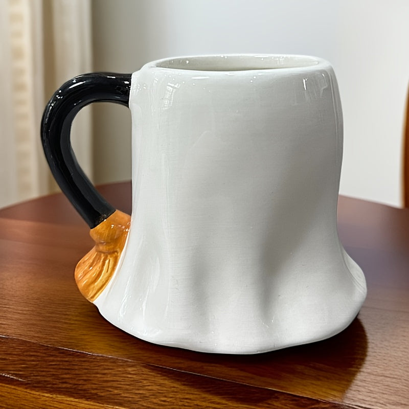 Lisslune | Halloween Ghost Mug – Ceramic Mug with Laughing Ghost Design