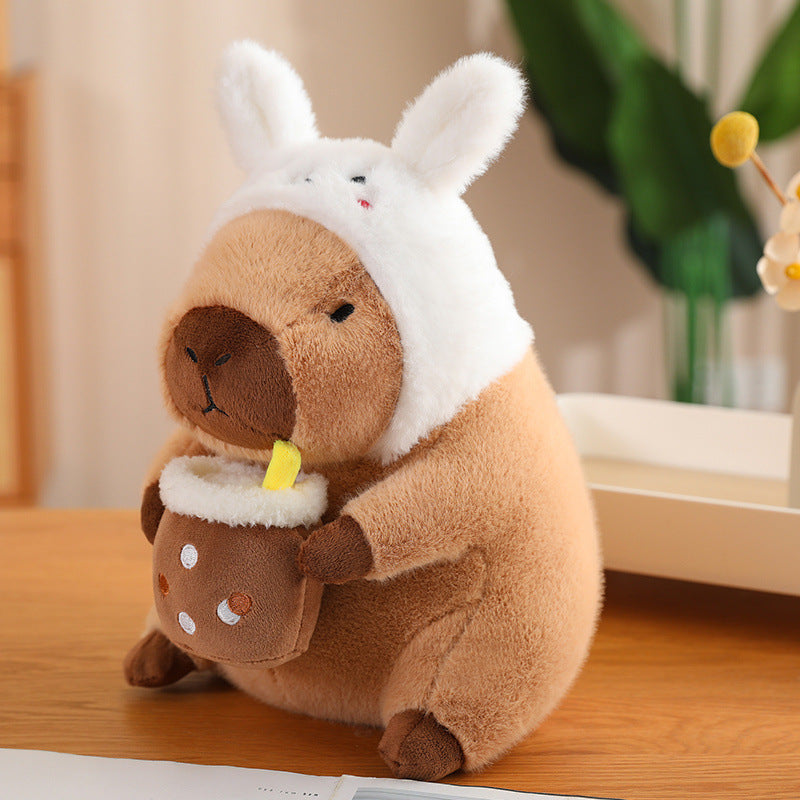 Lisslune | CuddleCapy Cuddle Doll Plush | Capybara & Rabbit Design | Soft Cuddle Toy in Various Styles & Sizes