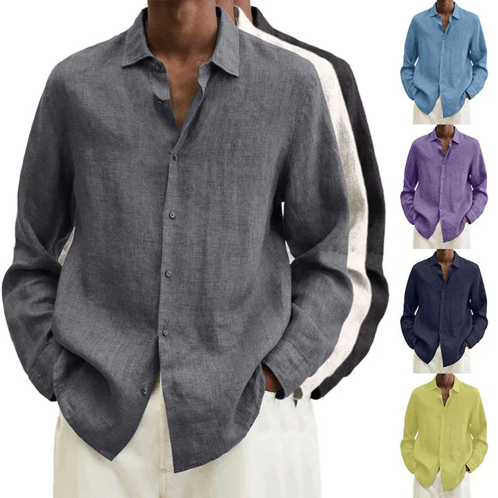 Lisslune | Linen Long Sleeve Shirt for Men