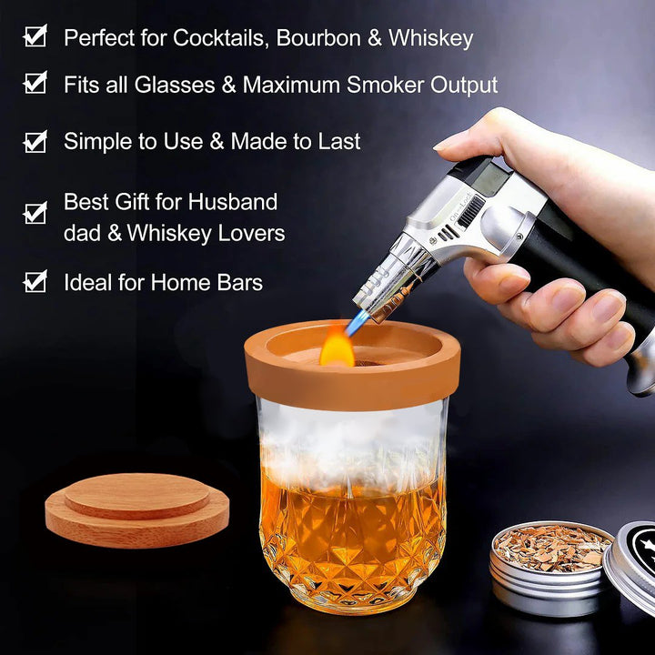Lisslune | Cocktail Smoker with 8 flavors -Bourbon Whiskey Gifts for Men