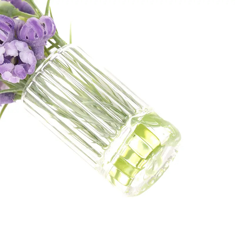 Lisslune | Hanging Mini Glass Vase Wind Chimes with Mini Flower Decor for Home and Dollhouse