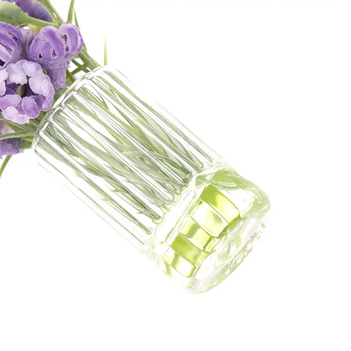 Lisslune | Hanging Mini Glass Vase Wind Chimes with Mini Flower Decor for Home and Dollhouse