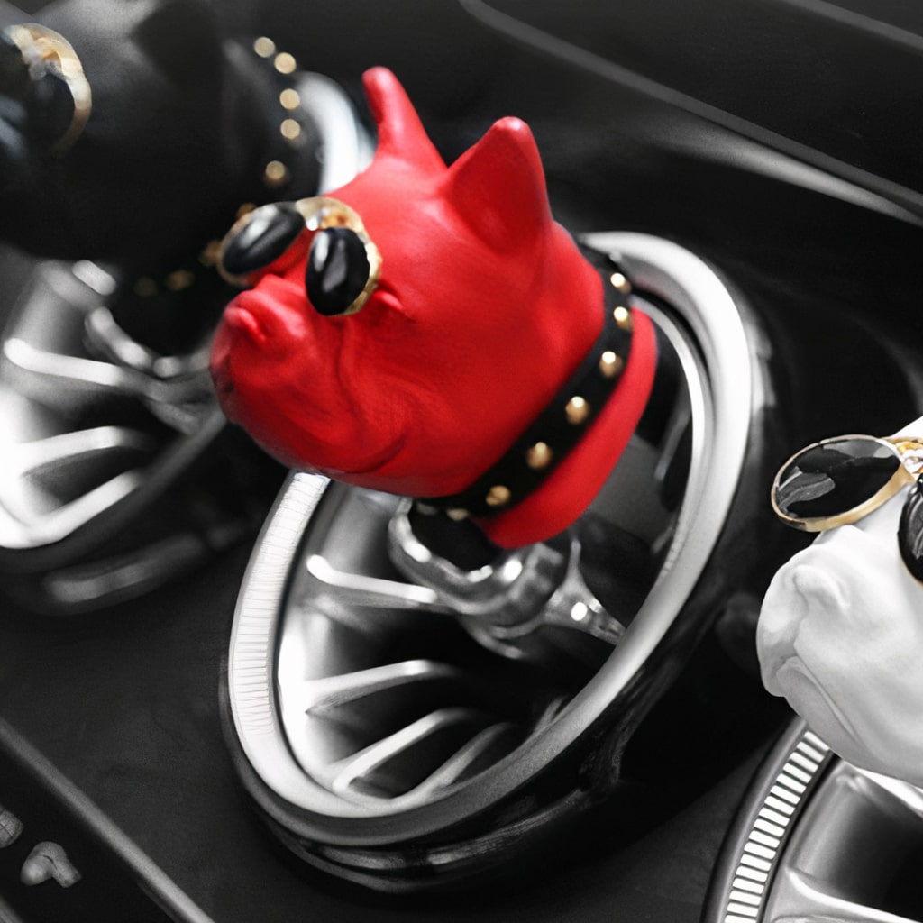 Lisslune | Red Malt Bulldog Car Air Freshener