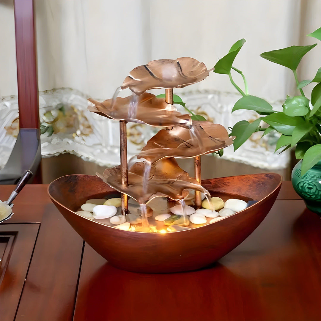 Lisslune | LED decorative leaf-inspired fountain