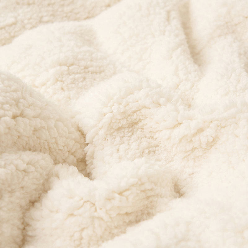Lisslune | Solid thick double-sided velvet cube blanket