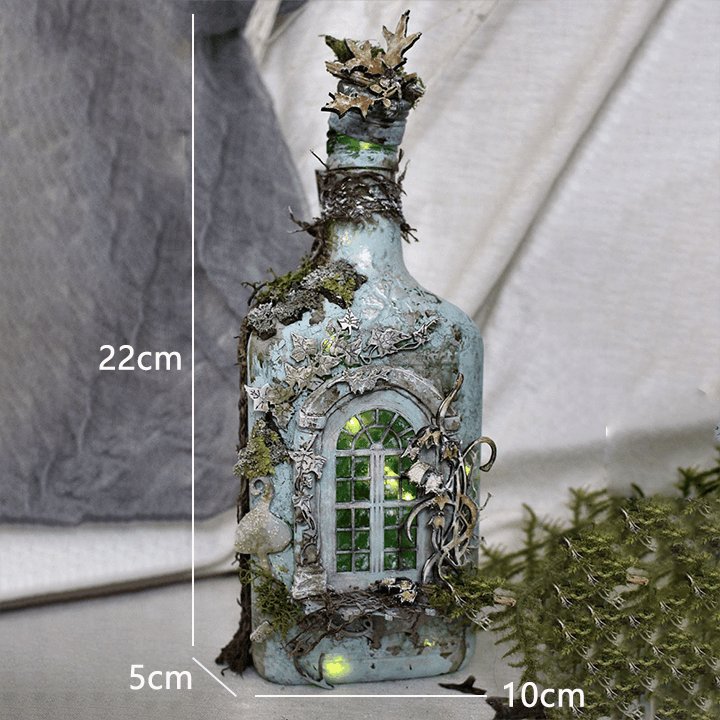 Lisslune | Altered Art Bottle - Mystical forest stories