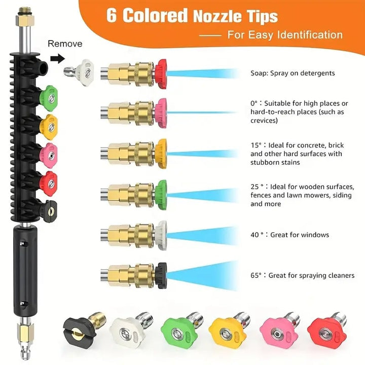 Lisslune | 4000 PSI Telescoping High Pressure Washer Wand Set for Gutter & Roof Drainage & Walls Cleaning
