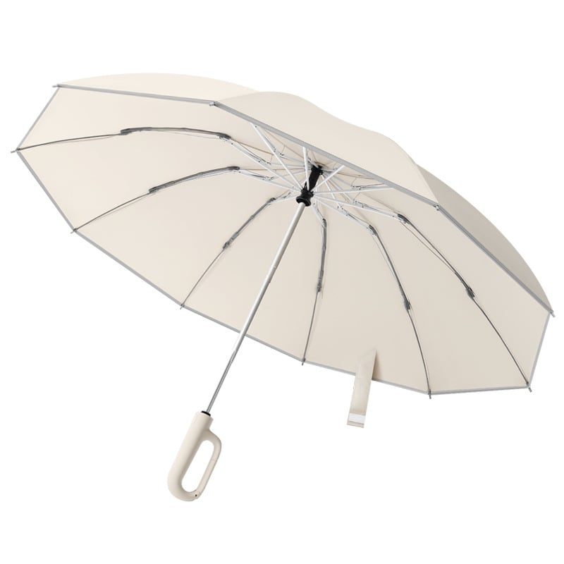 Lisslune | Ring buckle umbrella, Reflective Safety Strip, Sturdy Windproof, Travel Portable