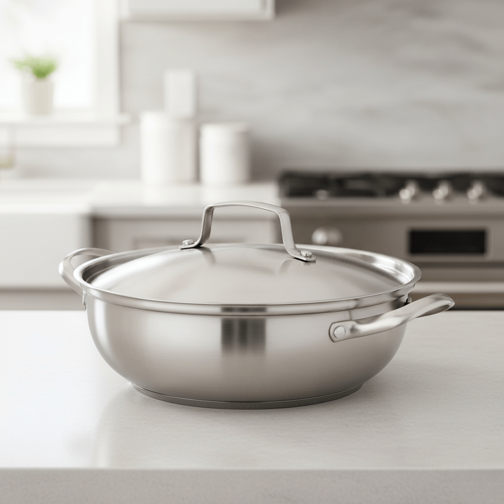 Lisslune | Stainless Steel Cooking Pot 26 cm with Even Heat Distribution