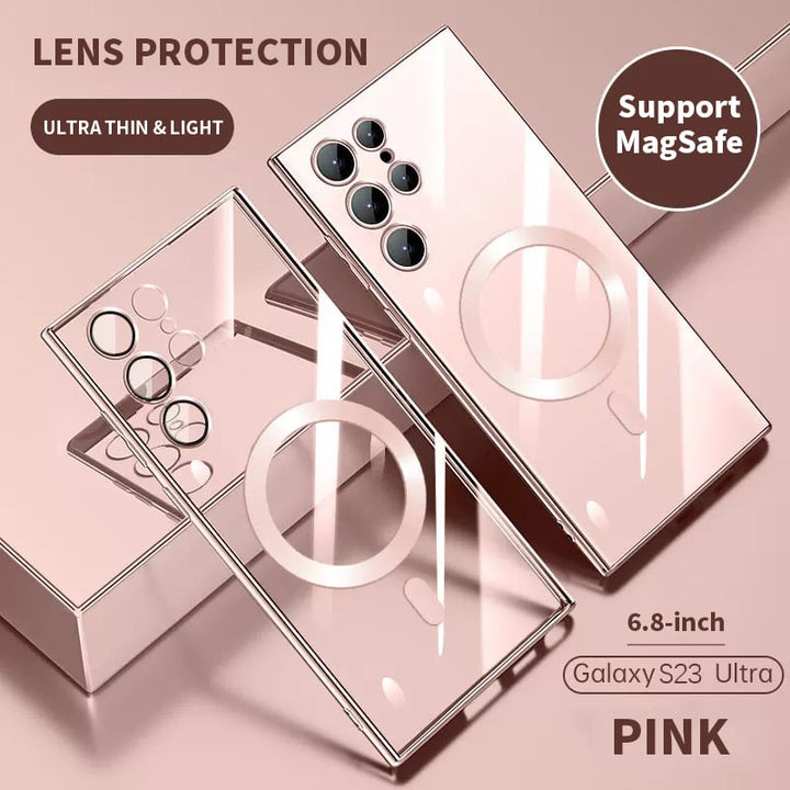 Lisslune | Transparent Luxury Coating Magnetic Cover for Samsung