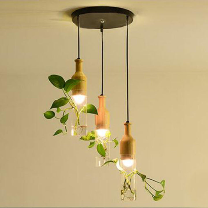 Lisslune | Wooden Modern LED Plant Pendant Lights