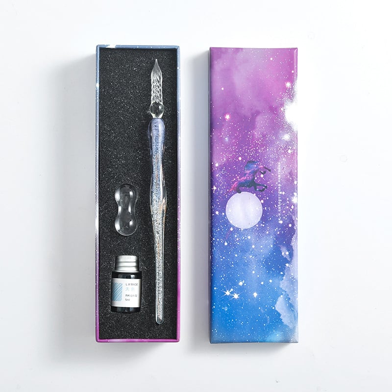 Lisslune | Calligraphy Glass Dip Pen Ink Set