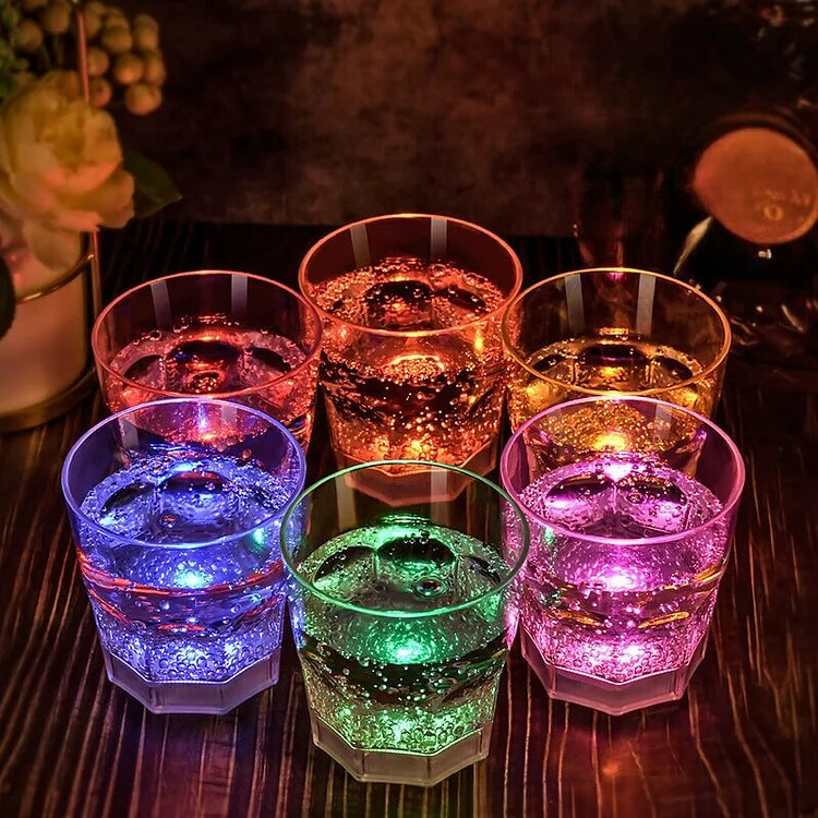 Lisslune | GlowSip - LED-lit wine glass set (6 pieces)