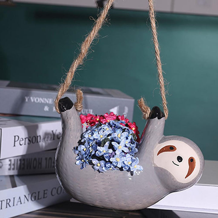 Lisslune | Ceramic Happy Sloth Flower Pot