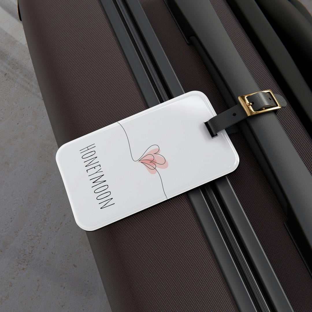 Lisslune | Chic Winter Travel Acrylic Luggage Tag with Leather Pendant for Fashion-Conscious Adventurers