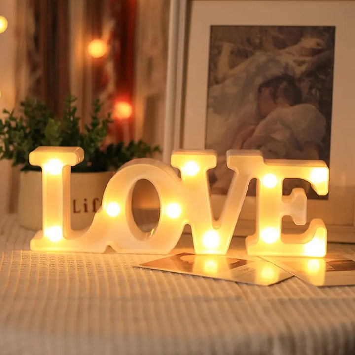 Lisslune | LED letters, numbers, and symbols – luminous decoration with warm white light for parties and living spaces
