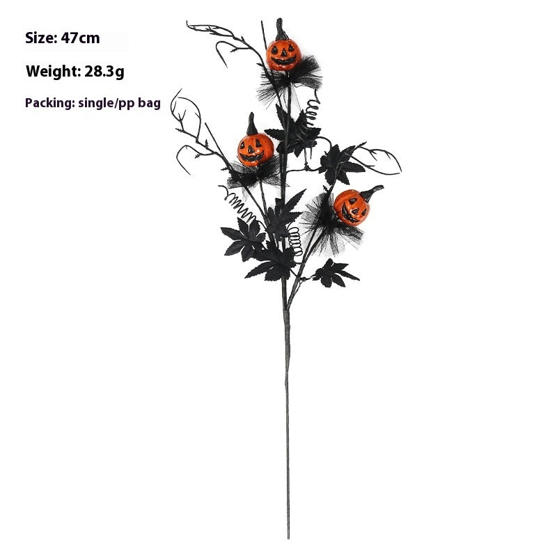 Lisslune | Halloween Decoration – Black Pumpkin Branch Ornament