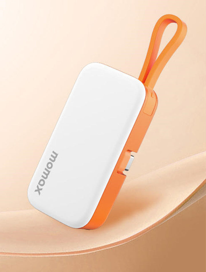 Lisslune | 5000mAh Mini Capsule Portable Power Bank With Built-in Fast Charging Cable