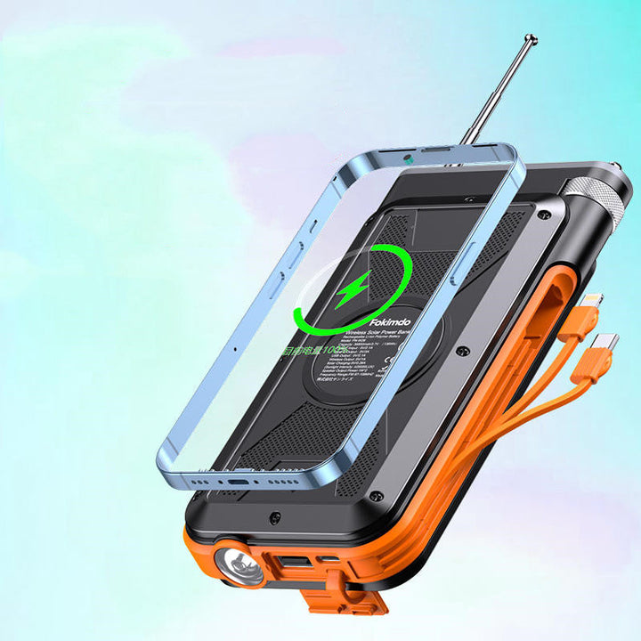 Lisslune | 20000mAh Solar Power Bank With Built-in Cable