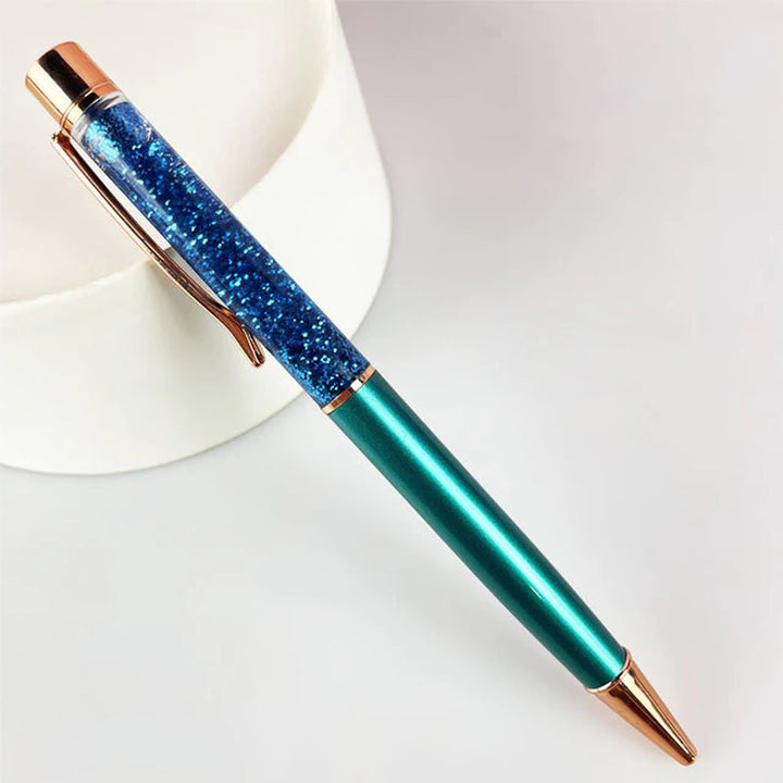 Lisslune | 1Pc New Gold Foil Pens Metal Ballpoint Pens Office Birthday Gifts Ballpoint Pen Engraved Names Private Laser Customize Logo Pen
