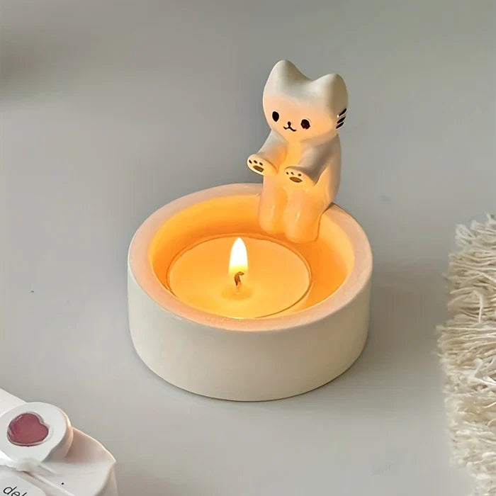 Lisslune | Modern Resin Tray with Cat Decoration
