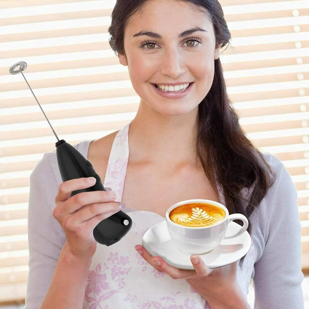Lisslune | Electric milk frother drink frother whisk mixer stirring device coffee machine egg frother