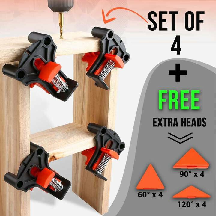 Lisslune | Clamp set (4pcs) + FREE 60°, 90° & 120° heads