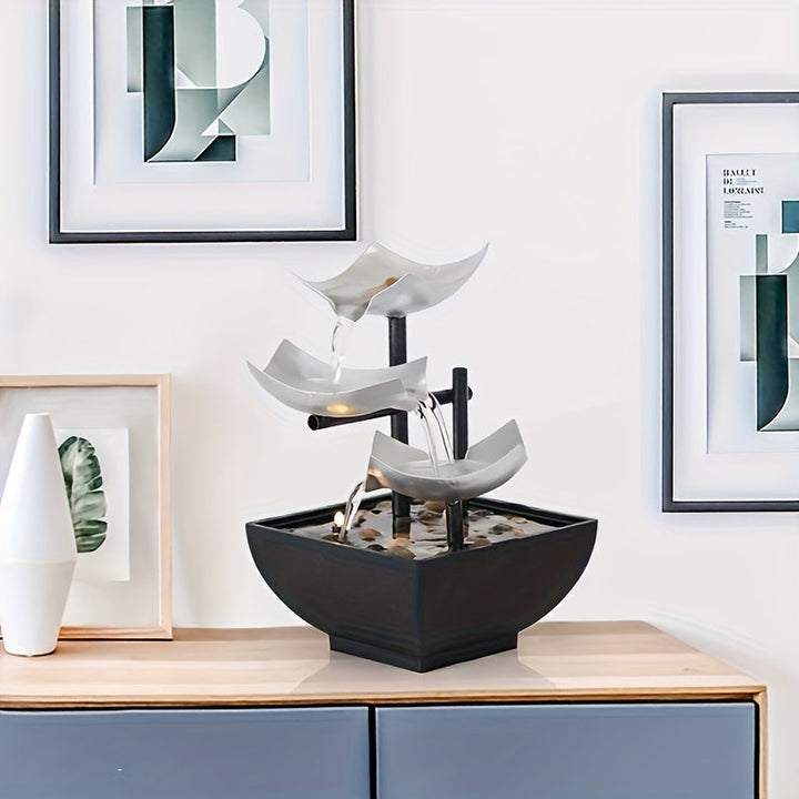 Lisslune | LeafFlow – Elegant Indoor Fountain with Leaf Design and Gentle Water Flow