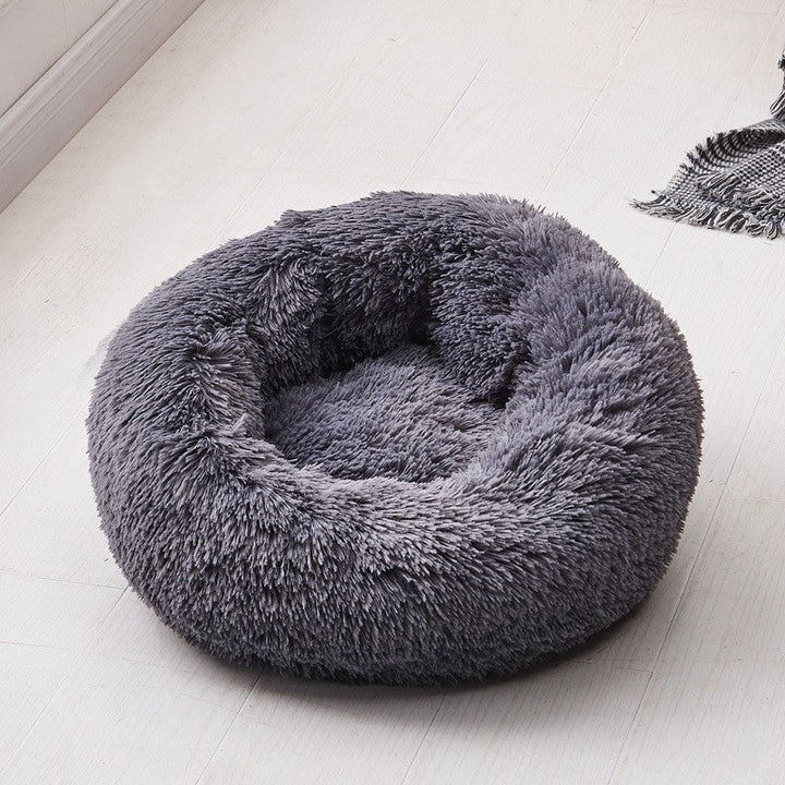 Lisslune | Beef Plush Calming Donut Dog Bed for Small to Large Dogs