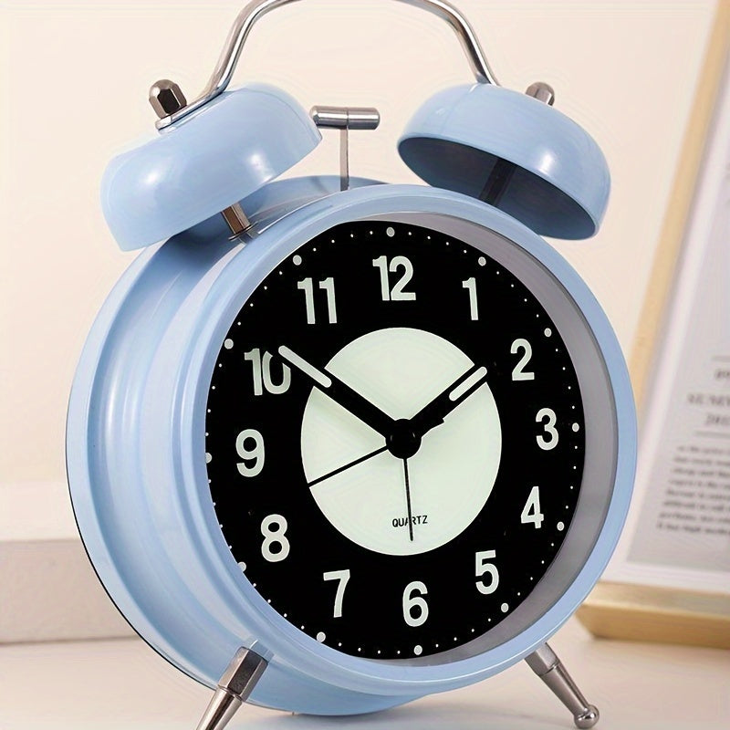 Lisslune | LuminousTime - Elegant Metal Alarm Clock with Gentle Lighting for Peaceful Mornings and Nights