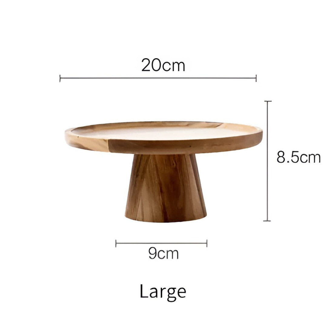 Lisslune | High Stand Wooden Cake Plate