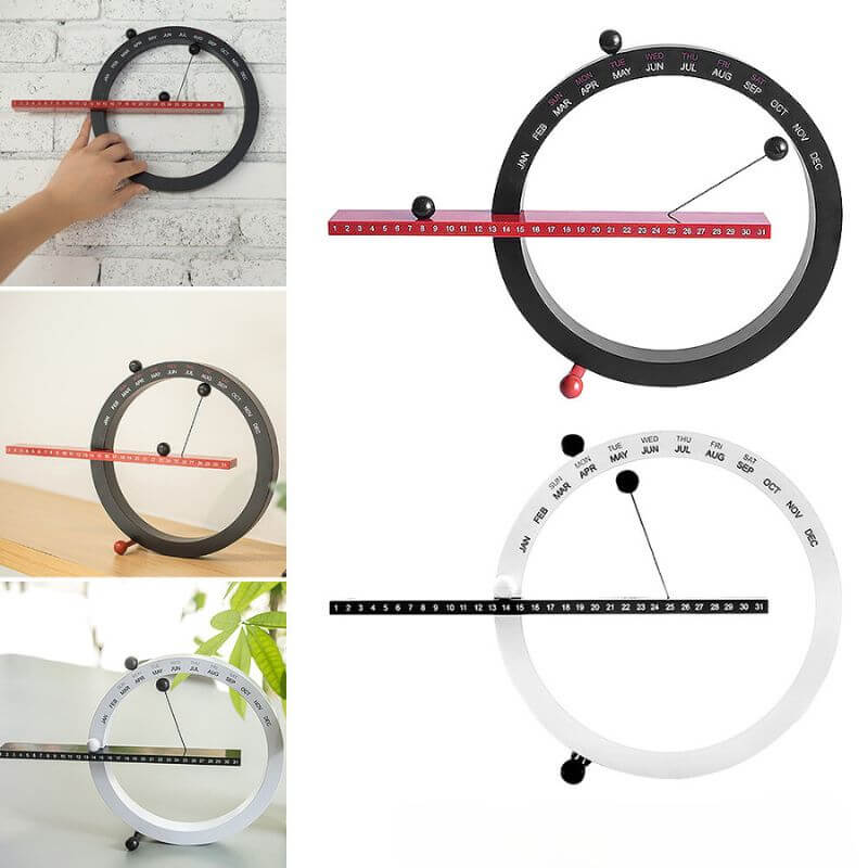 Lisslune | Magnetic Perpetual Calendar with Dry Erase Surface for Home & Office Organization