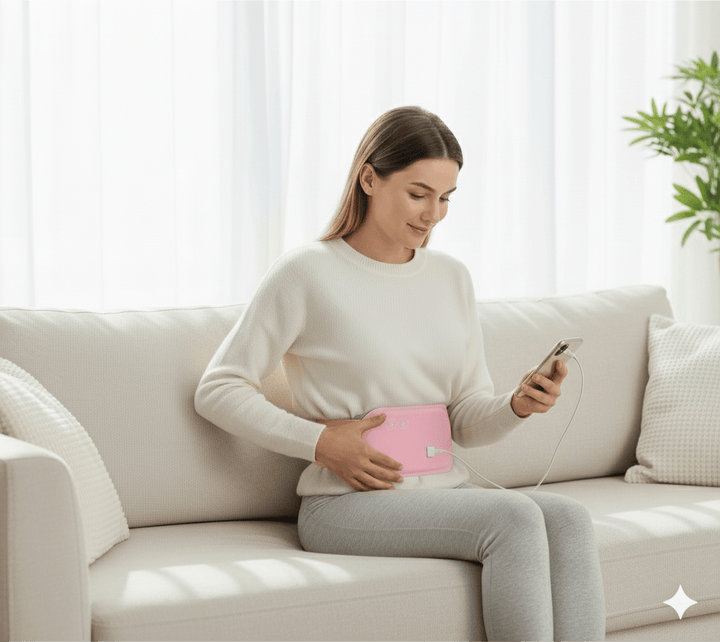 Lisslune | CALMCORE – Electric Abdominal Heating Pad with Heat & Vibration
