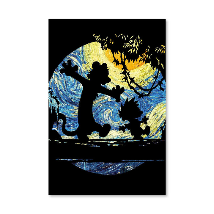 Lisslune | Calvin and Hobbes Moon 1 Canvas