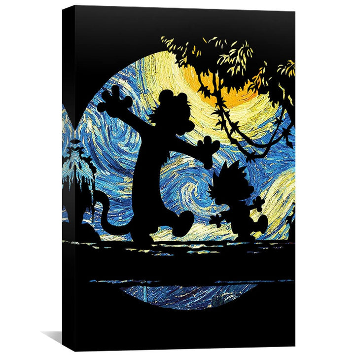 Lisslune | Calvin and Hobbes Moon 1 Canvas