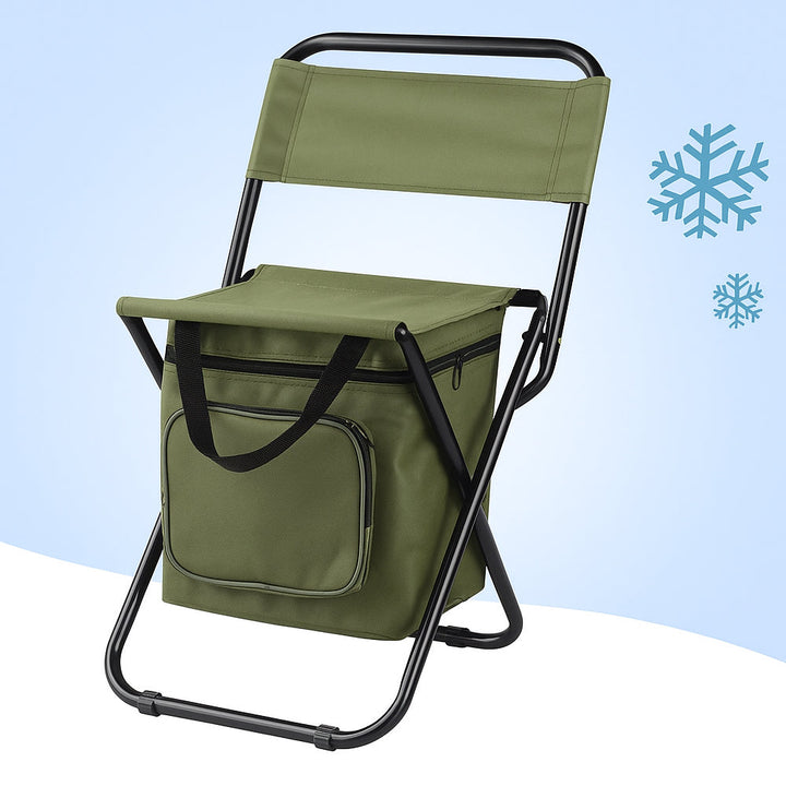 Lisslune | ChillPack Outdoor Chair – Folding Camping Chair with Backrest and Integrated Cooler Bag