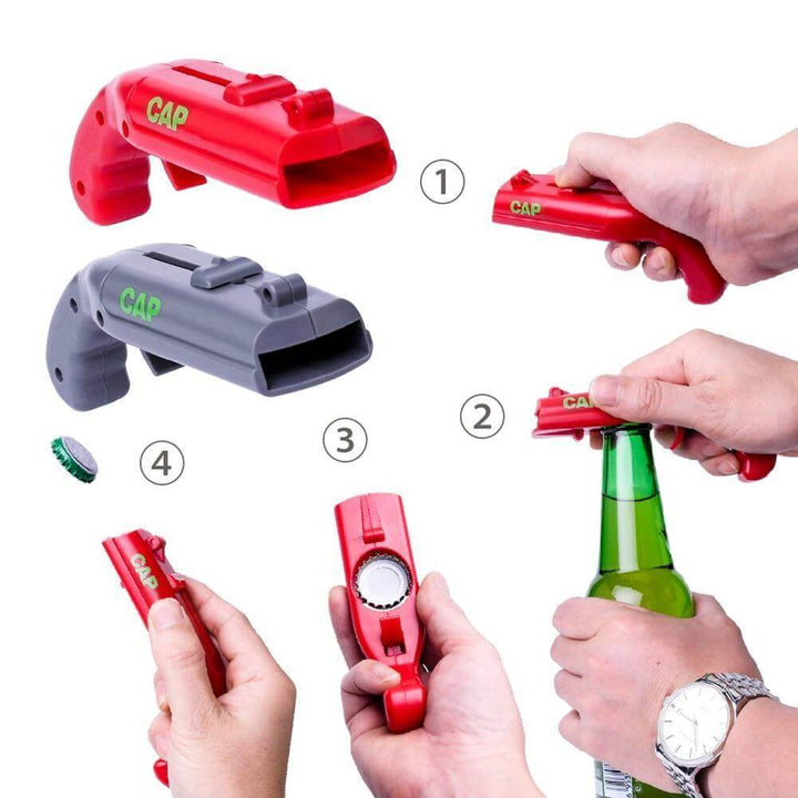Lisslune | Cap-launching Bottle Opener "BlastCap" – Up to 16 meter range