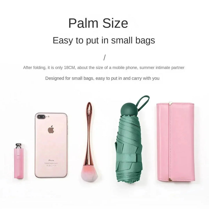 Lisslune | Capbrella Compact Umbrella – Ultra-Light Capsule Design for Stylish, Space-Saving Rain Protection