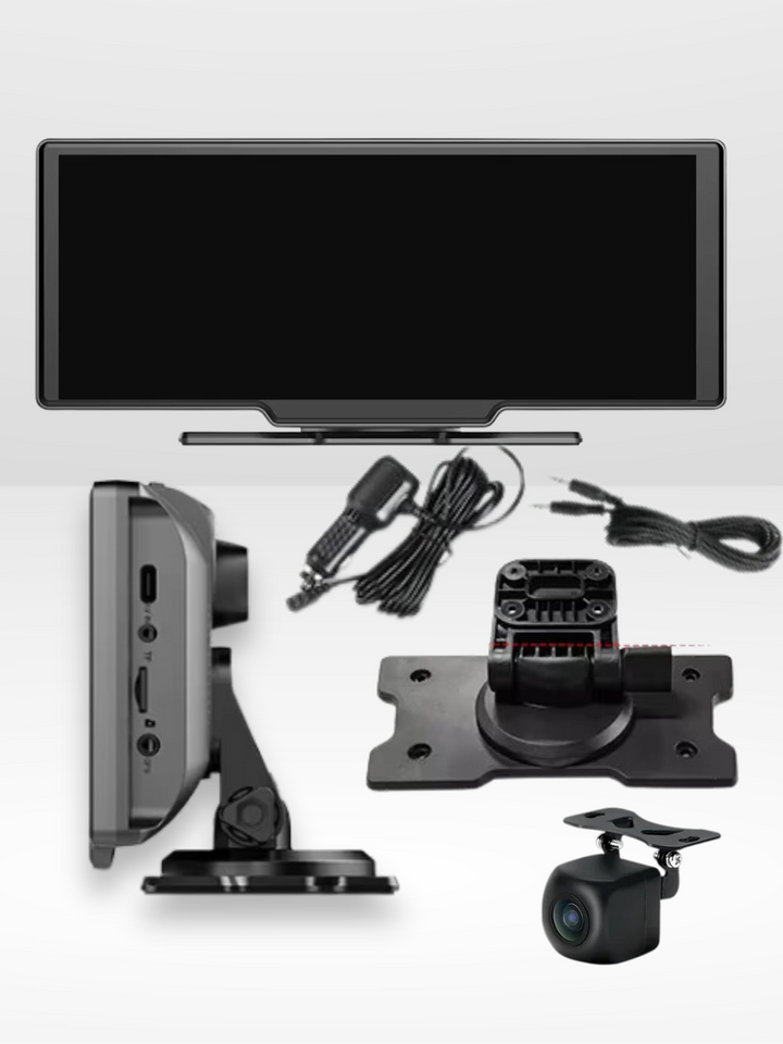 Lisslune | Wireless CarPlay Screen with Built-in 4K Dashcam & Optional Rear Camera – 10.26" IPS Display