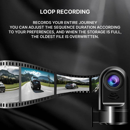 Lisslune | High-Definition Car Dashcam with Night Vision & Loop Recording for Vehicle Security and Accident Monitoring
