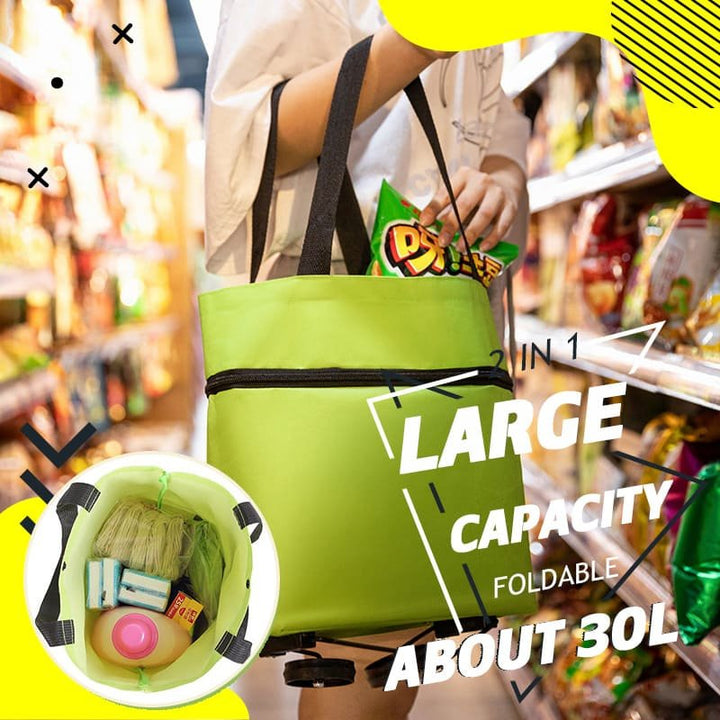 Lisslune | CarryFlex – 2-in-1 Convertible Shopping Bag with Wheels